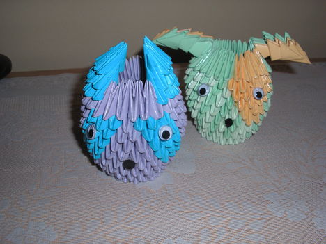 3D origami figurák