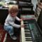 Andreas at the key board at Grandma's house