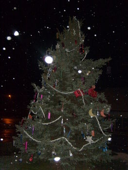 esti fény és hópihékkel körül véve 2012 XII 4-én