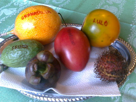 Luló, tamarillo, granadilla, feijoa, rambután, mangosztán