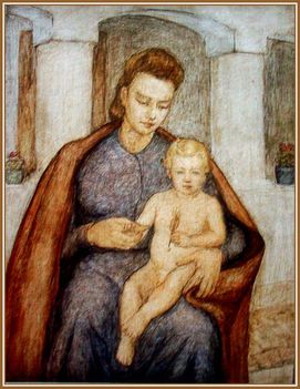 Lám Ilona - Madonna (70 x 51 cm.)