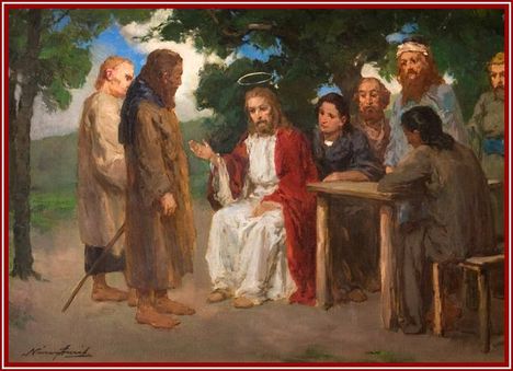Náray  Aurél - Krisztus a tanítványokkal ( ( ~ 80 x 120 cm.)