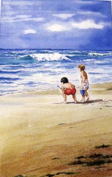 Gyermekek a tengerparton