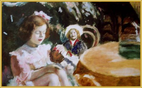 Csók István - Züzü karácsonya (31 x 50 cm.)