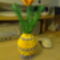 váza vagy ananász féle teatasakból és géppapírból