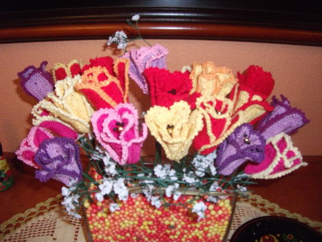 Papagály tulipán csokor