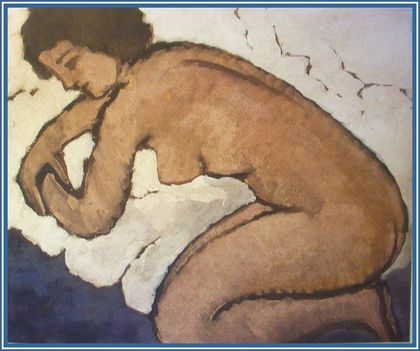 Rippl-Rónai József - Karjára hajló akt (38 x 48 cm.)