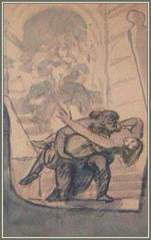 Székely Bertalan - Nőrablás (35 x 22 cm.)