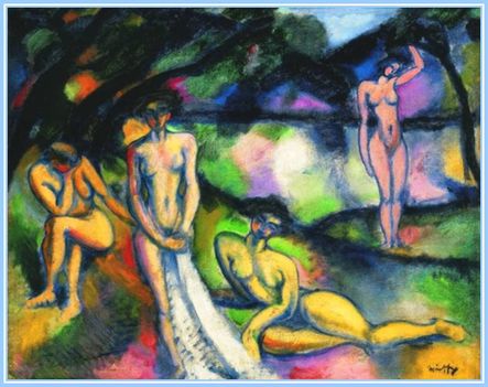Márffy Ödön - Fürdő nők (79 x 60 cm.)
