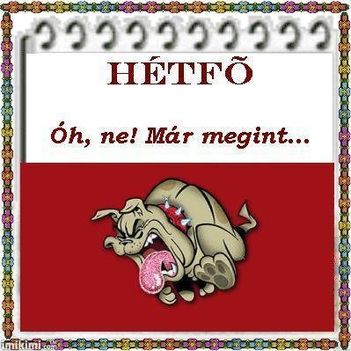 HÉTFŐ!!! Óh,ne!Már megint...