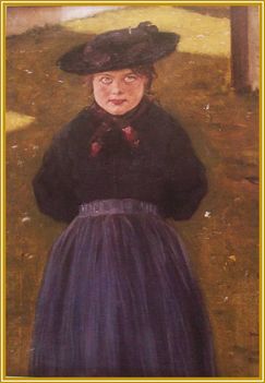Basch Gyula - Tiroli lány (56 x 40 cm.)
