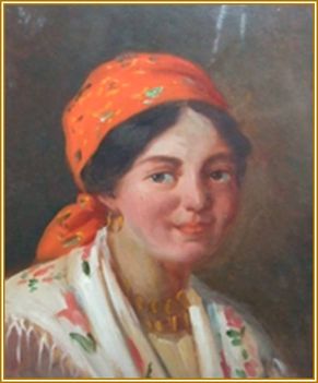 Ott Zoltán - Cigány lány (28 x 23 cm.)