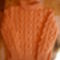 314 - Kötött Levélmintás  pulóver
