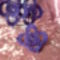 Csillag alakú fülbevalók  sötét lila színekben