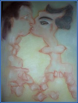 Molnár Tivadar - Az első csók (31,5 24 cm.)