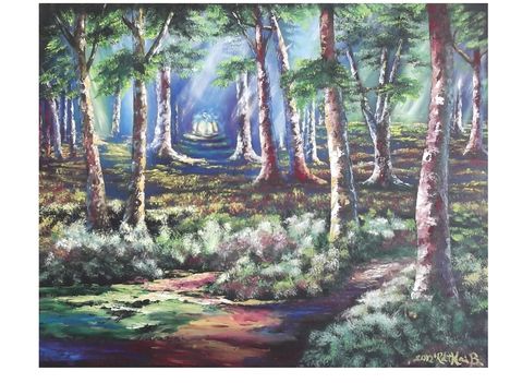 Mesebeli erdő   olaj,farost,40×50cm
