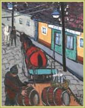 Borbély Gizella - Utcarészlet (60 x 50 cm.)