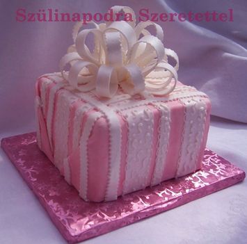rózsaszín csomag - torta
