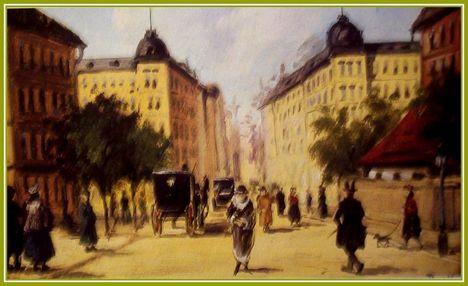 Berkes Antal - Utcarészlet (20 x 32 cm.)