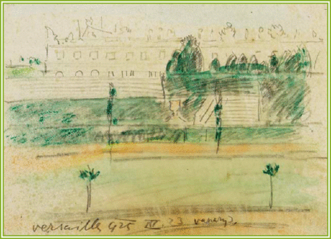 Vaszary János - Versailles (14,5 x 20 cm.)