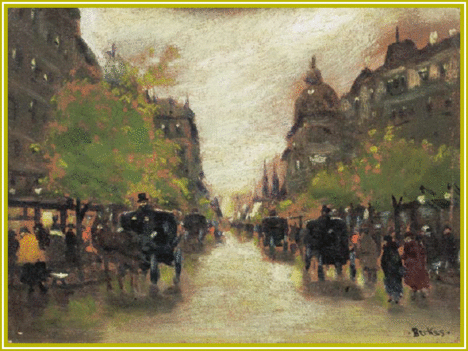 Berkes Antal - Párizsi utcarészlet (20 x 27 cm.)