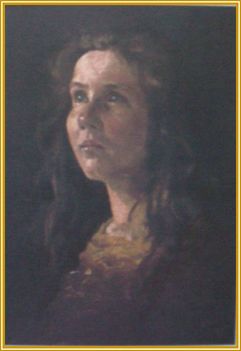 Királyfalvi-Kraft Károly - Leány portré (50 x 35 cm.)