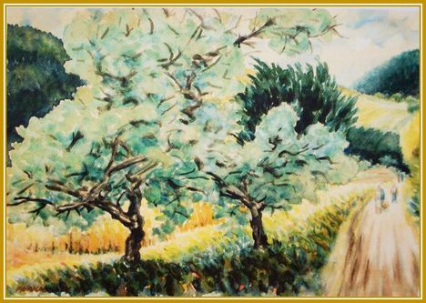 Farkasházy Miklós - Nyár  (28 x 40 cm.)