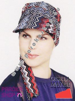 kemoterapias-turban-sapka-Missy-II-Schild-Miami-Grey-Blue-Mix