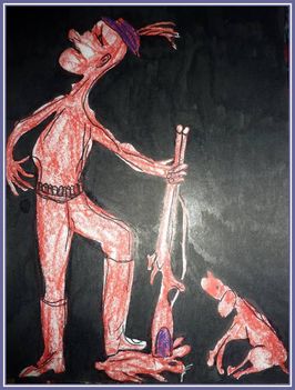 Molnár Tivadar - Öntelt vadász (33x24 cm.)
