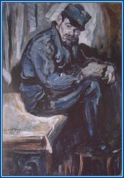 Scheiber Hugó - Bakaruhában (99,5 x 69,5 cm.)