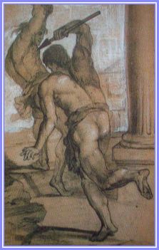 Nagy Lázár - Mitológiai jelenet (43,5 x 27 cm.)