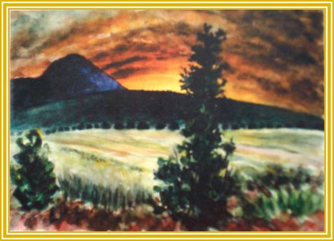 Farkasházy Miklós - Naplemente (29 x 41 cm.)