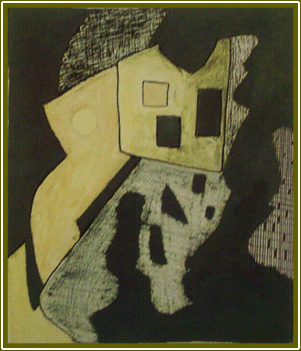 Kassák Lajos - Kompozíció (27 x 22,5 cm.)