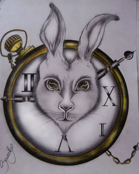 Rabbit with pocket watch