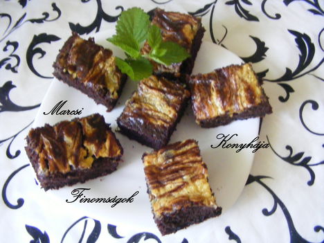 Csokis  mascarponés brownie