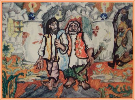 Péli Tamás - Vándorútra indulva (21 x 29 cm.)