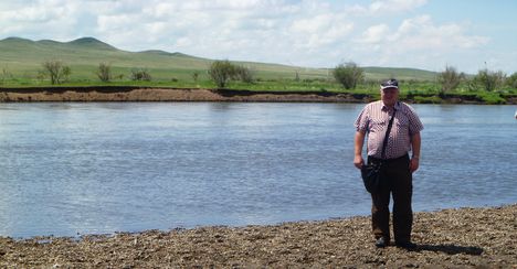 A Herlen folyó alsó szakaszán Öndörhan térségében, Mongólia 2015. június 21.-én