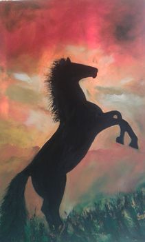 Ló naplementében