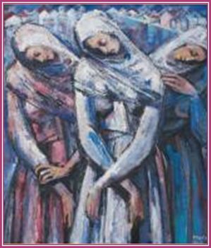Prokop Péter - Özvegyek (68 x 61 cm.)