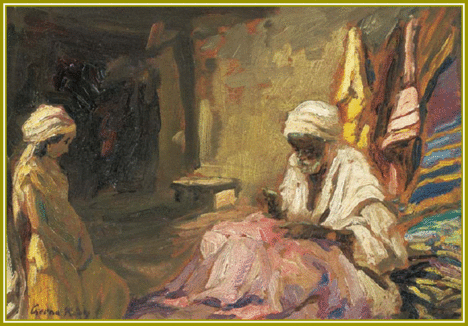 Cserna Károly - Keleti jelenet (24 x 34 cm.)