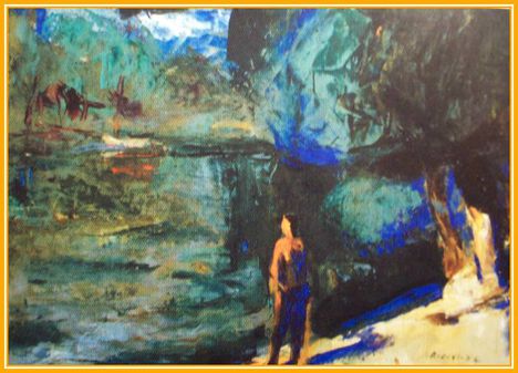 Ridovics László - Tópartnál (50 x 80 cm.)