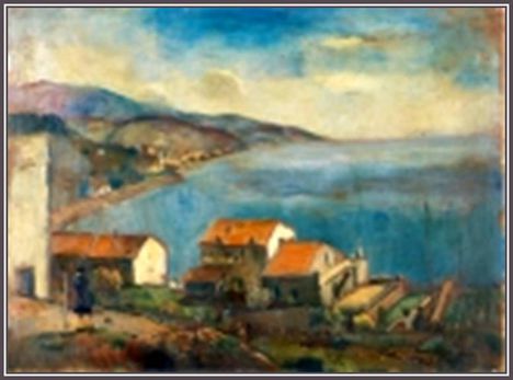 Ivány Grünwald Béla - Tengerparti táj (60 x 80 cm.)