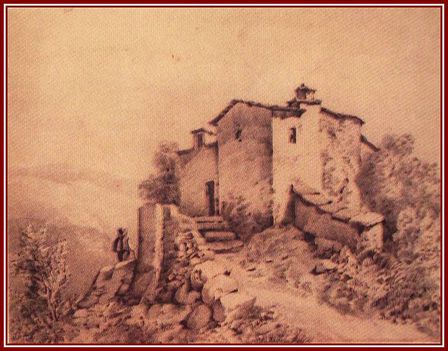 Schimann Vilmos - Olaz táj vándorral (24,5 x 31 cm.)