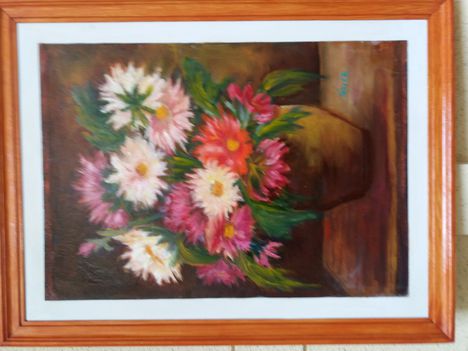 szirózsák.karton-olaj.47x62 cm.rámával