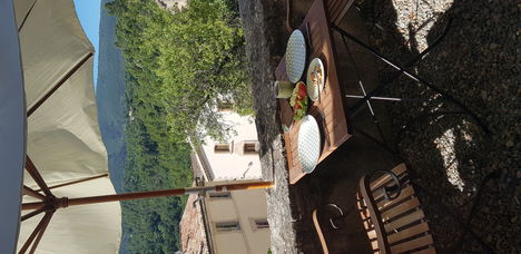 Breakfast on the balcony (Lacoste)