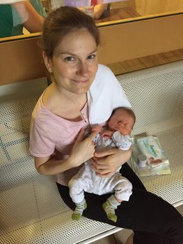 With my Mummy in the hospital