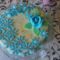 Születésnapi  kékvirágos torta