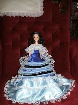 Sissi, Erzsébet Királyné, 12, kék báli, baba, barbie, 