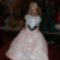 Sissi, Erzsébet Királyné, 17, rózsaszin brokát szoknyás, baba, udvari díszruha, 