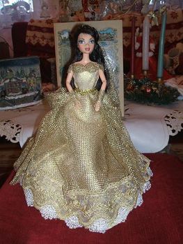 Sissi, Erzsébet Királyné, 7, arany menyasszonyi, baba, 